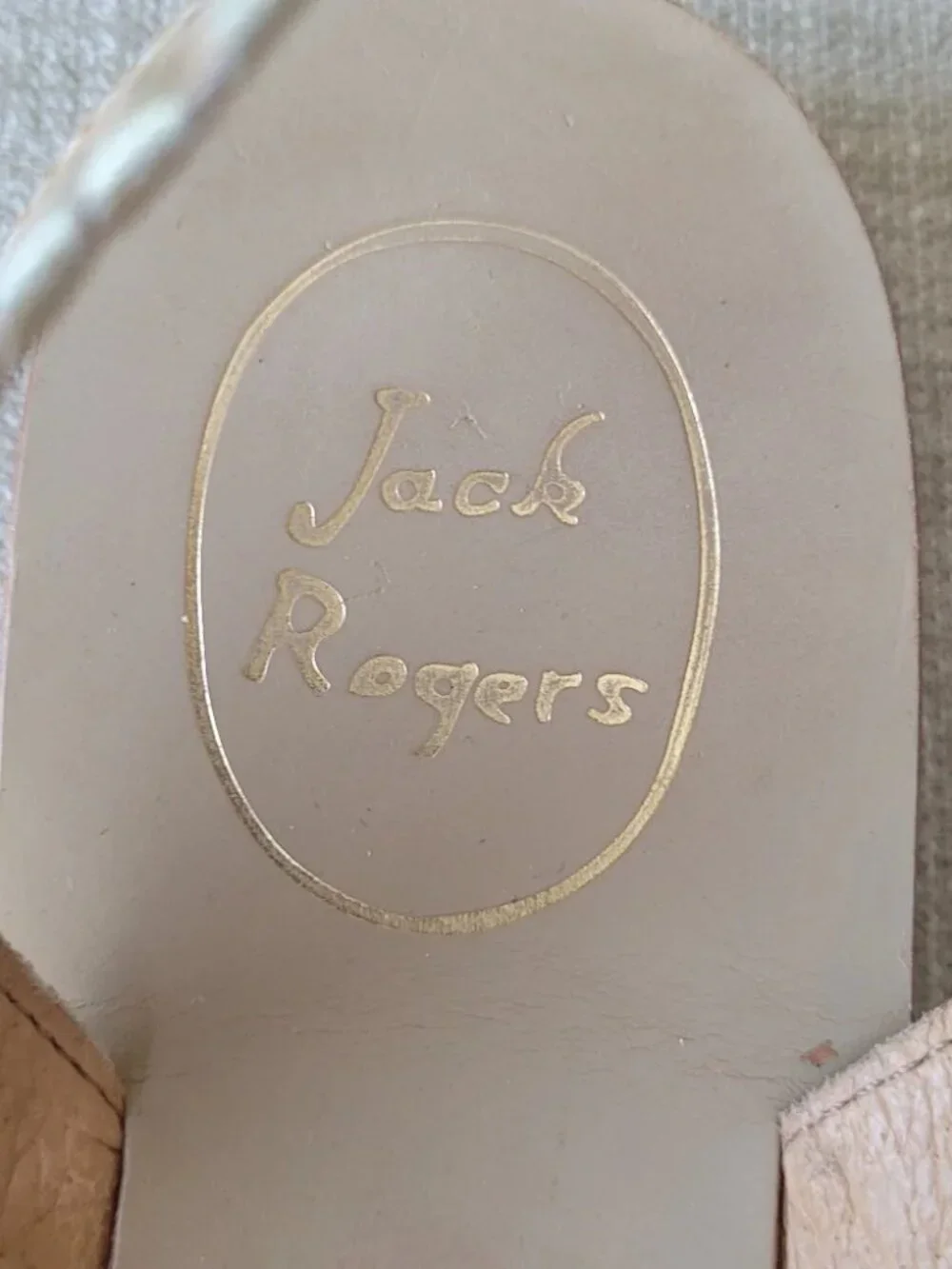 Jack Rogers Cork/Gold Liliana Slingback Sandals - Size 8 (Fit like 8.5)